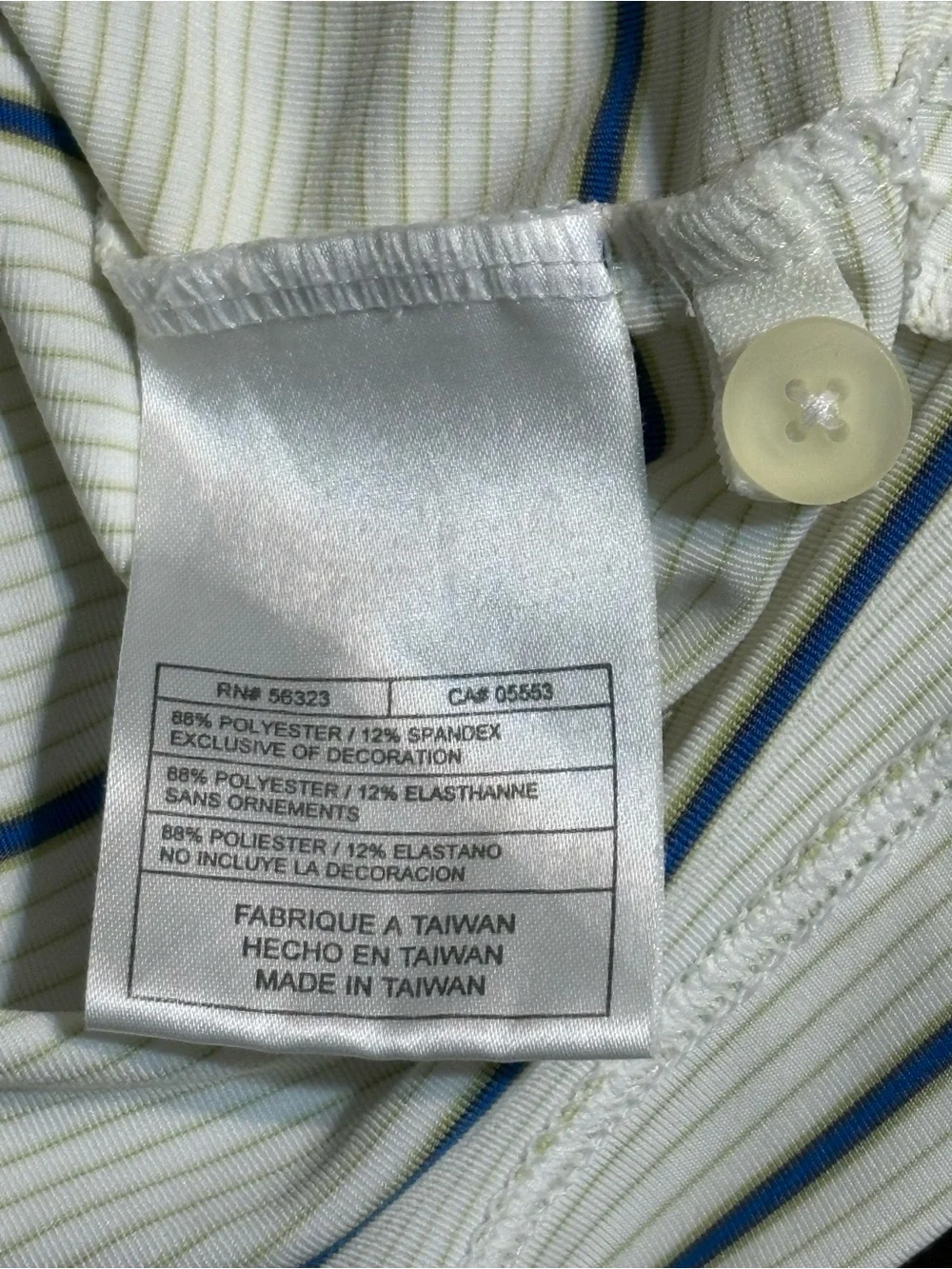 Y2K Label Nike Golf Polo with Navy Thin Stripes